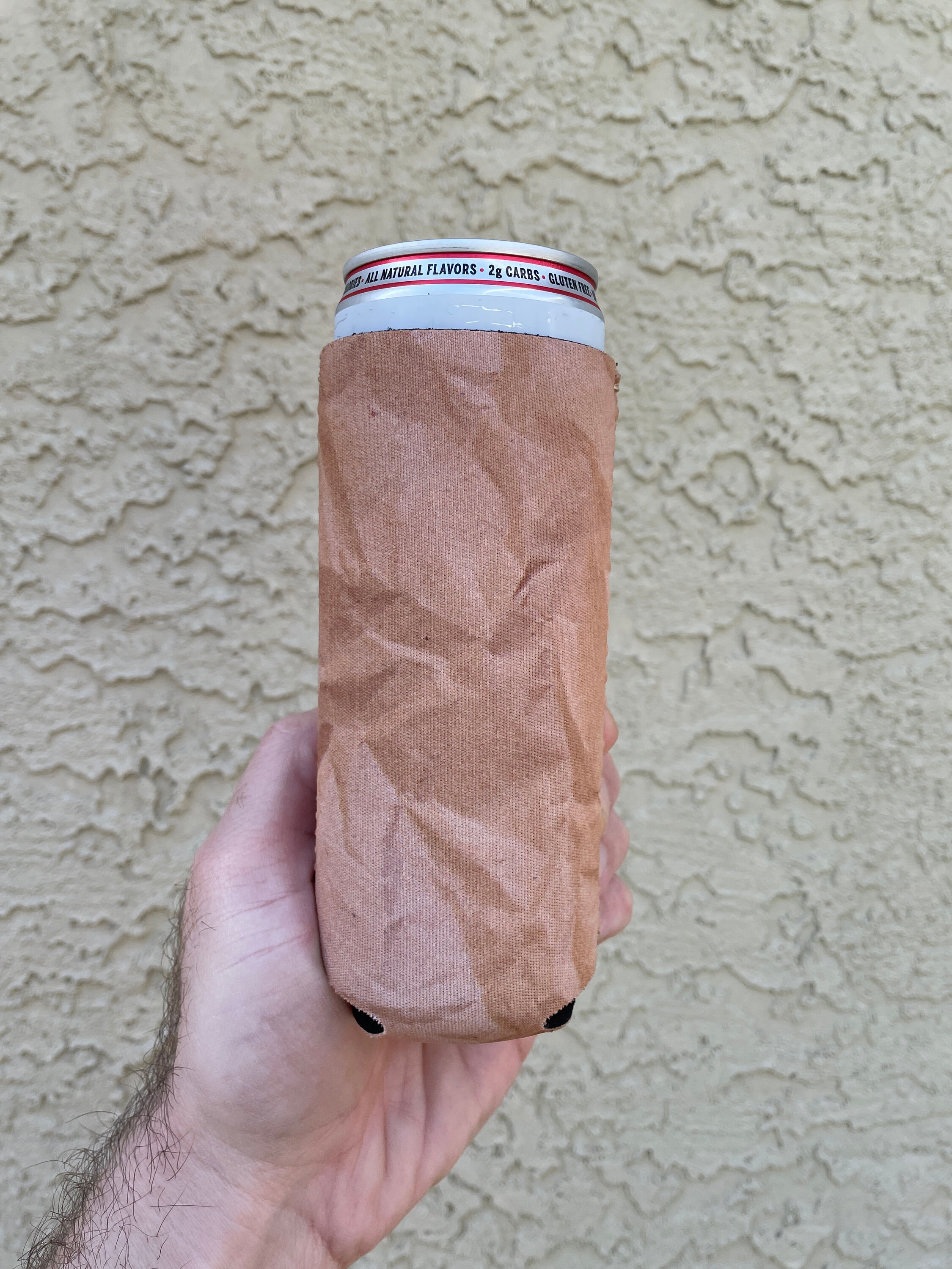 paper bag beer koozie