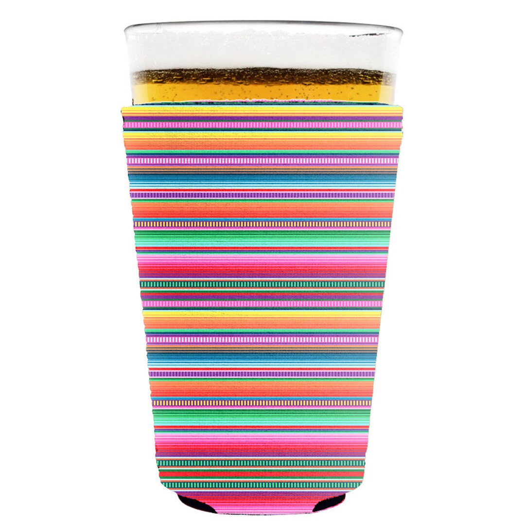 Serape Pint Glass Cooler Sleeve Coolie Etsy