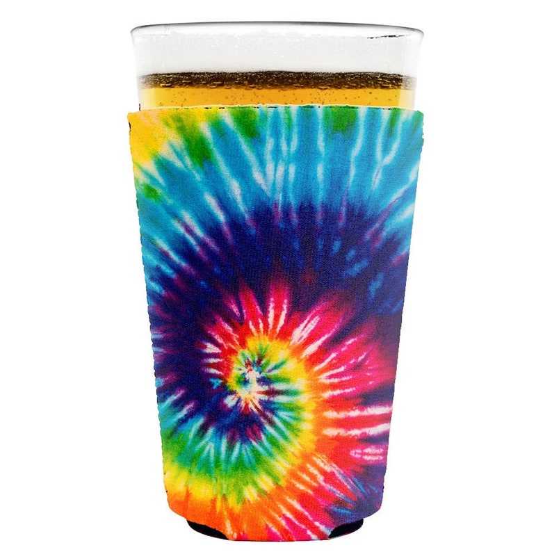 Tie Dye Pint Glass Cooler Sleeve Coolie Etsy