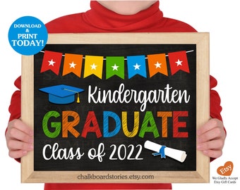 kindergarten graduation sign etsy