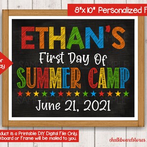 Last Day Of Summer Camp Picture Poster Sign Etsy