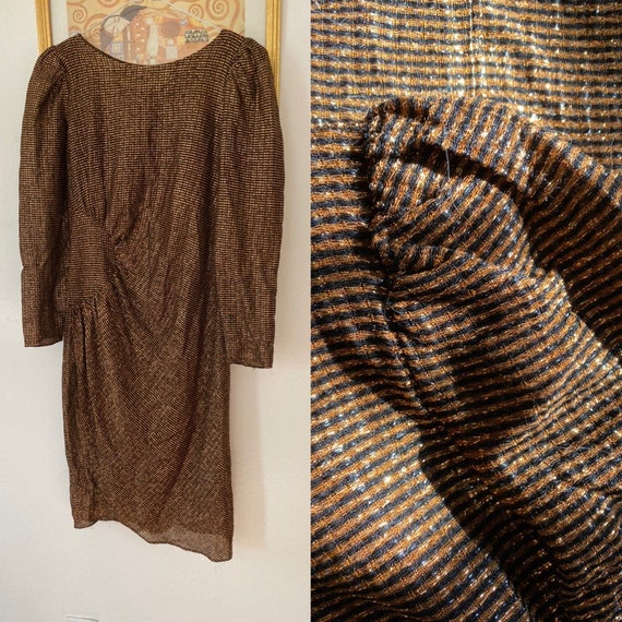 Bronzey disco dress