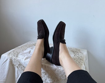 Stuart Weitzman Brown Suede Loafers