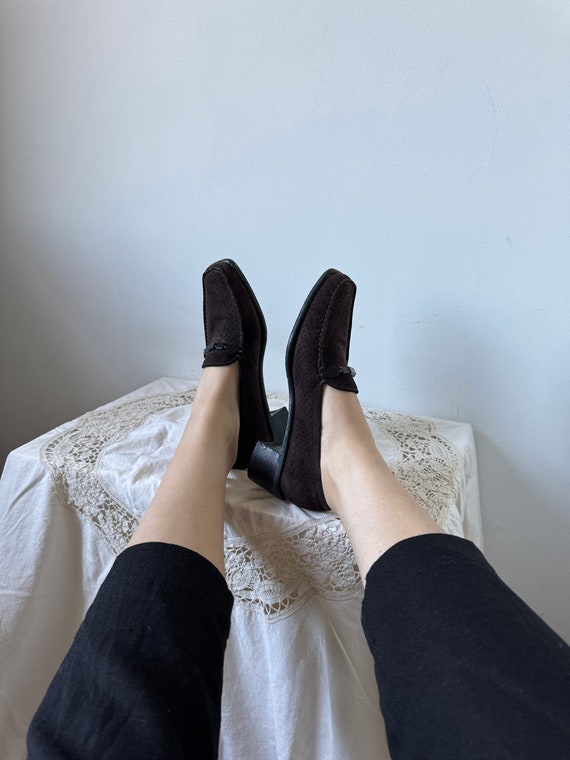 Stuart Weitzman Brown Suede Loafers