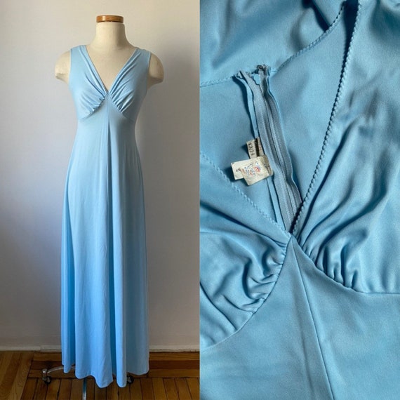 70s Baby Blue Gown
