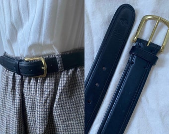 Classic Black Leather Belt