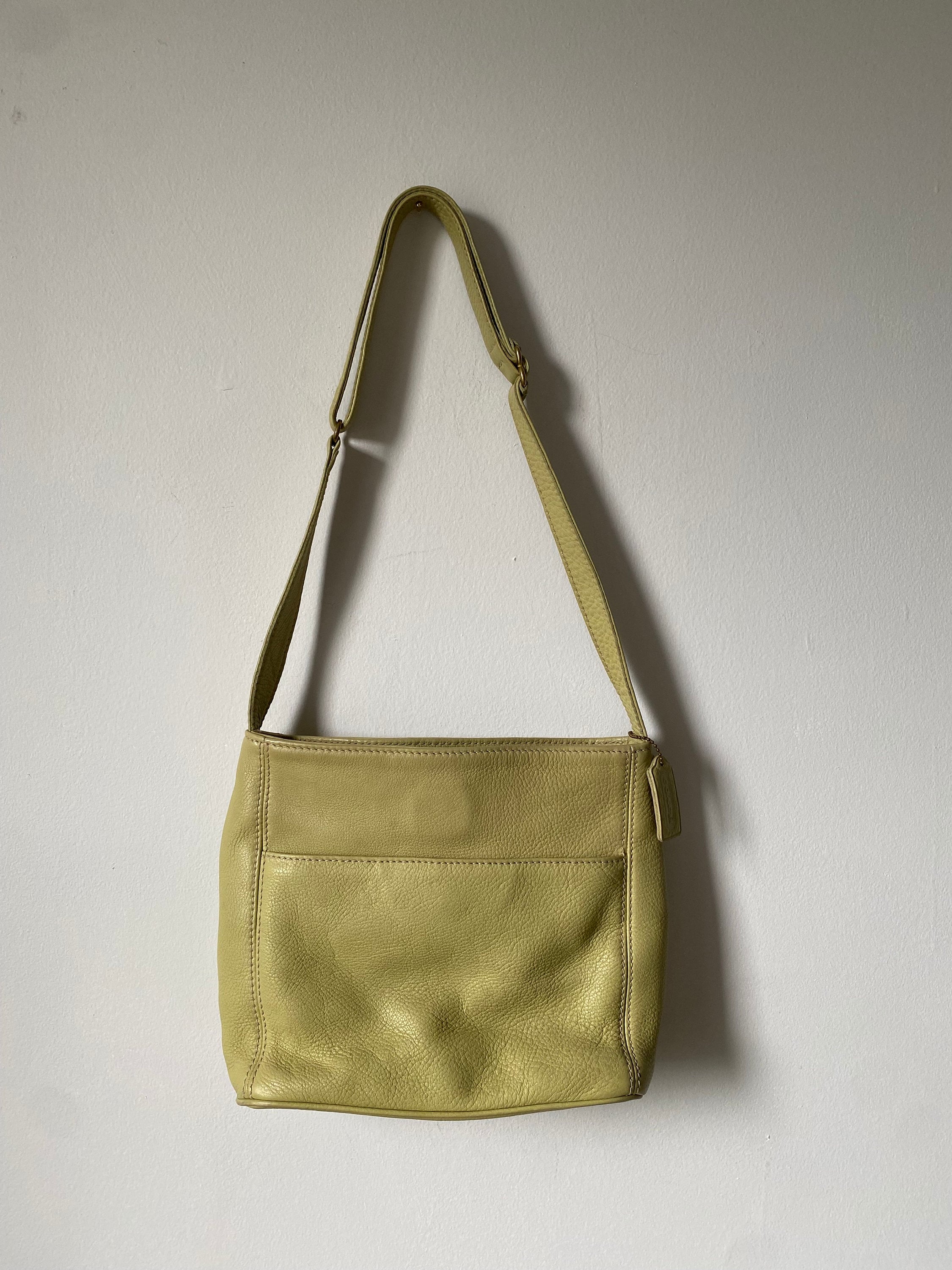 Coach Green Bag - For Sale on 1stDibs  army green coach purse, lime green  coach purse, vintage coach green bag