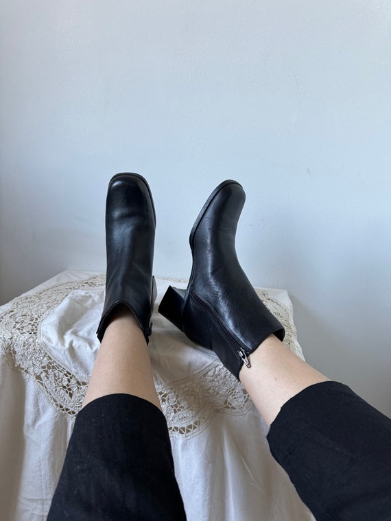 Vintage 90s Booties in Black by St John