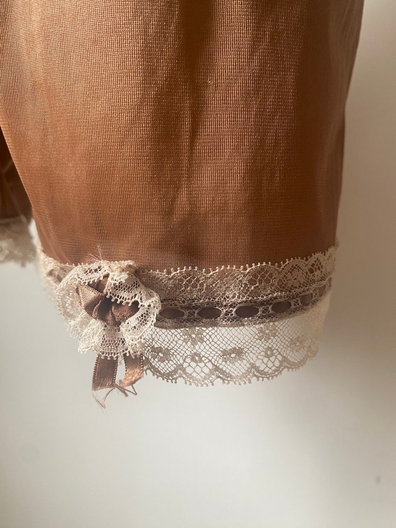 Brown Lace Slip Shorts image 7