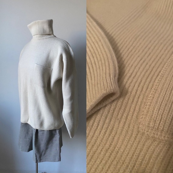 Mohair and Wool Ribbed Pullover