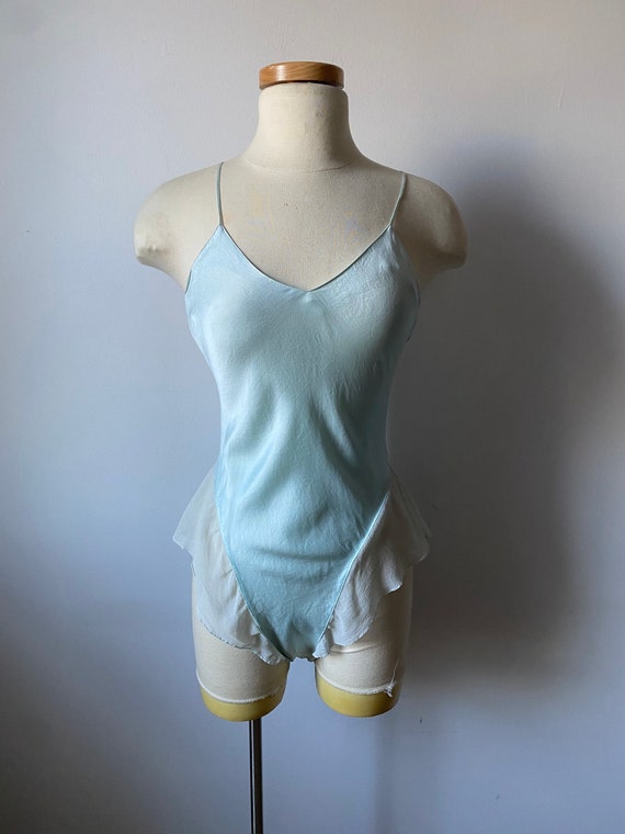 Vintage Silk Teddy in Light Blue - image 2