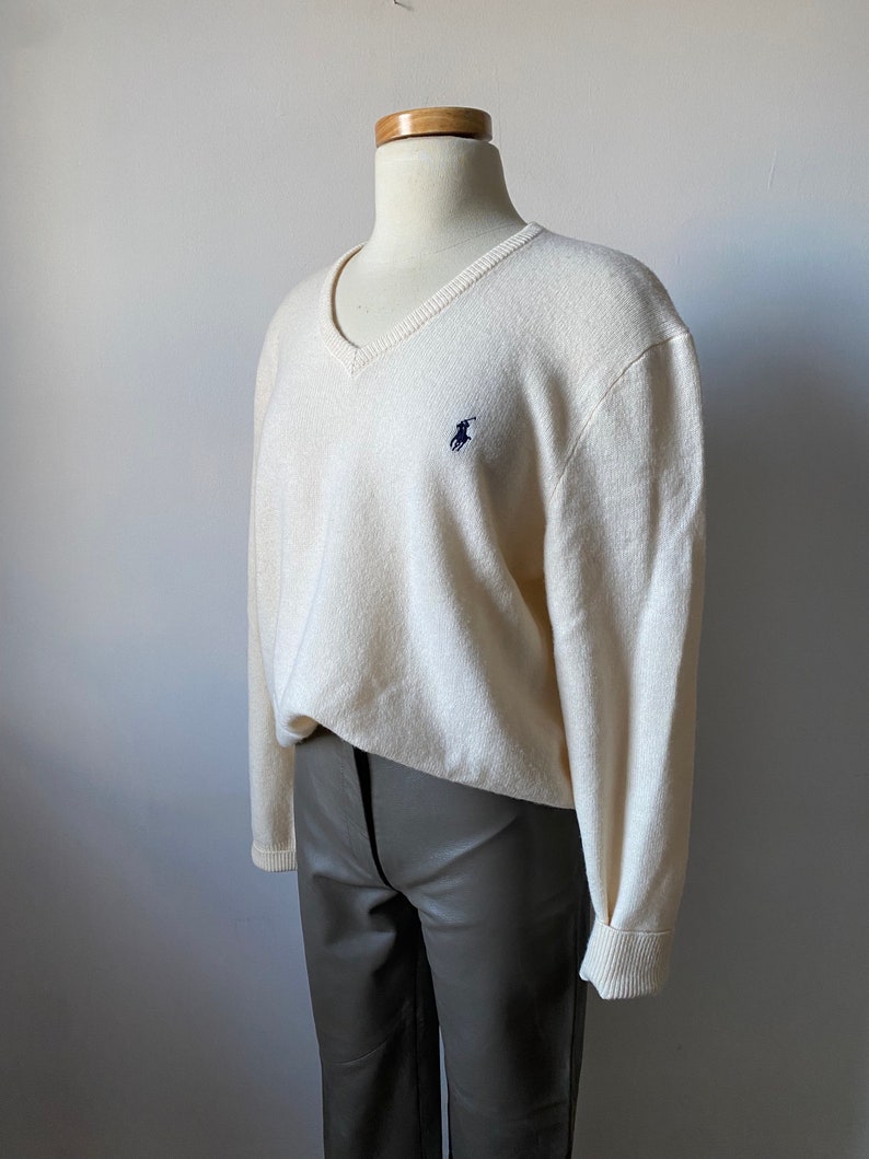 Cream Polo Ralph Lauren Lambswool Sweater image 2