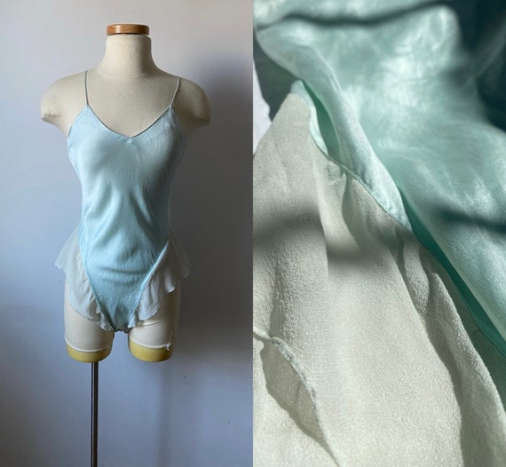 Vintage Silk Teddy in Light Blue - image 1