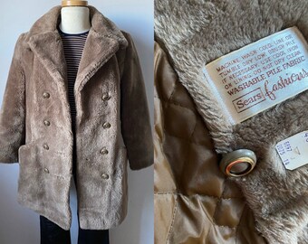 1960s Sears Fashions Faux Fur Coat