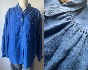 Dark Blue Chambray Button Down