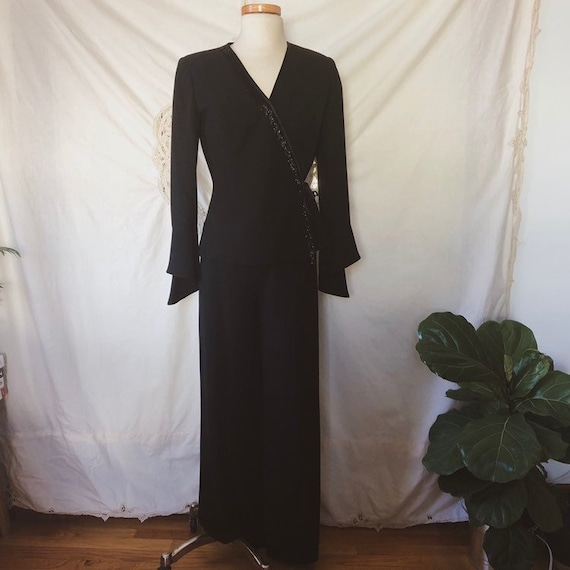 beaded wrap suit set