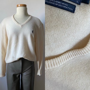 Cream Polo Ralph Lauren Lambswool Sweater image 1