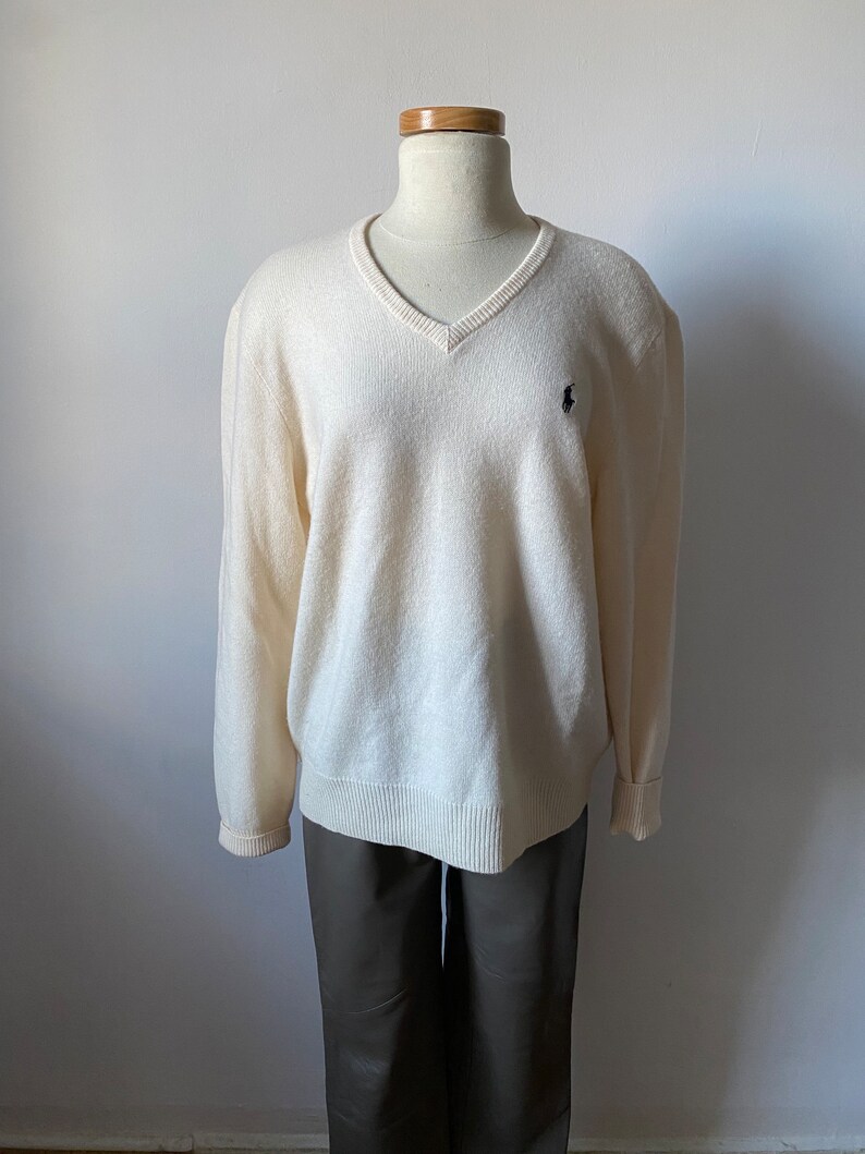Cream Polo Ralph Lauren Lambswool Sweater image 4