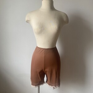 Brown Lace Slip Shorts image 6
