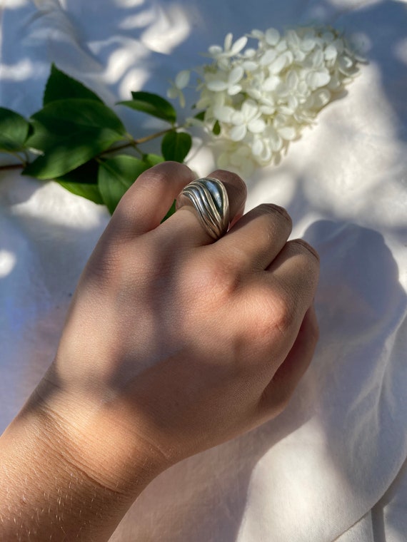 Groovy Domed Sterling Ring