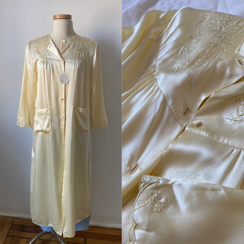 Embroidered Silk Night Jacket image 1