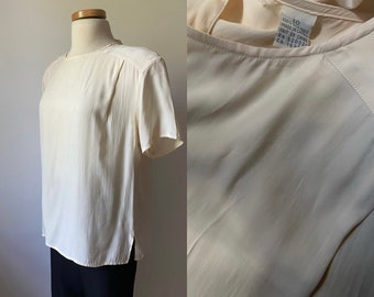 Cream Silk Easy Tee