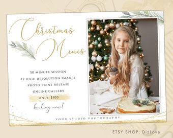 Christmas Mini Session Template, Christmas Minis, Holiday Mini Session Template, Holiday Marketing Board, farm tree minis template ET42 CM07