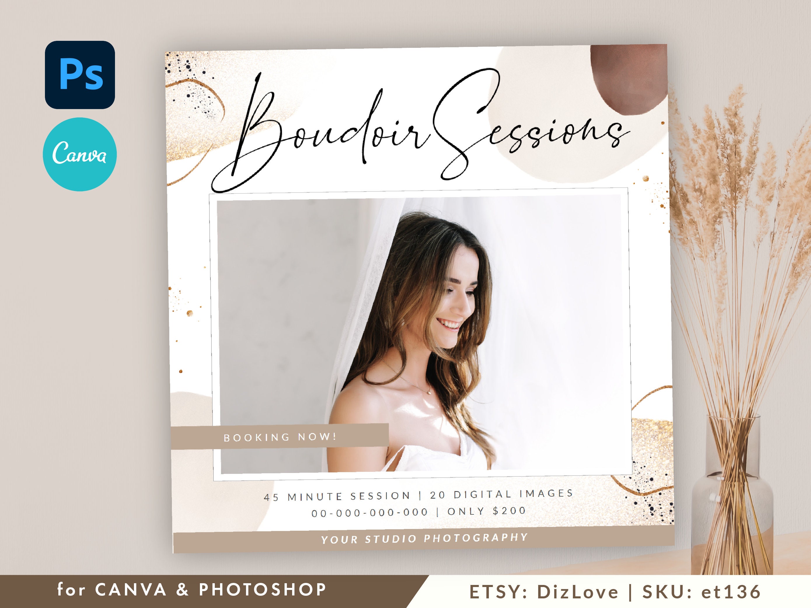 Modern Boudoir Mini Session Template Session Etsy
