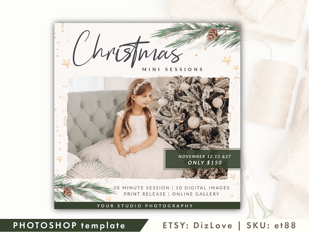 Christmas Mini Session Template, Christmas Minis, Holiday Mini Session ...