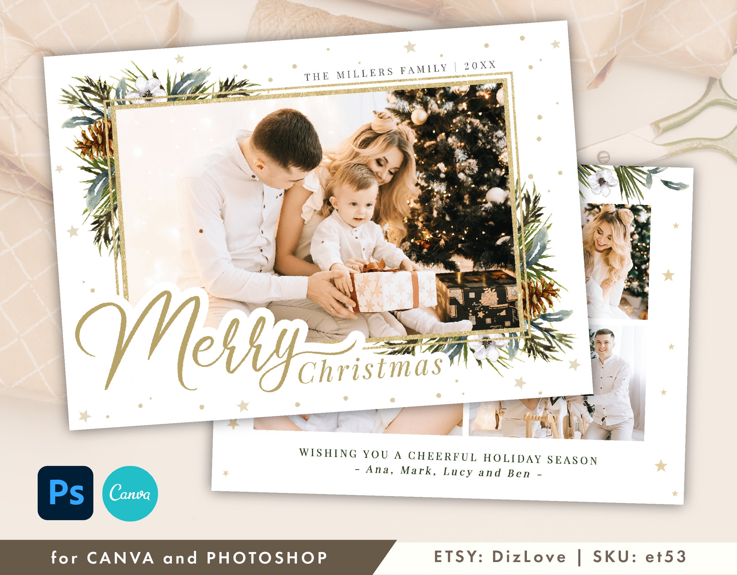 Christmas Card Templates For Photographers Christmas Card Templates For Photographers