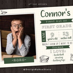 Back to School Mini Session, Erste Schultag Vorlage, Fotokarte, digitaler Hintergrund für Fotografen, Photoshop Vorlage, ME01 ZS01