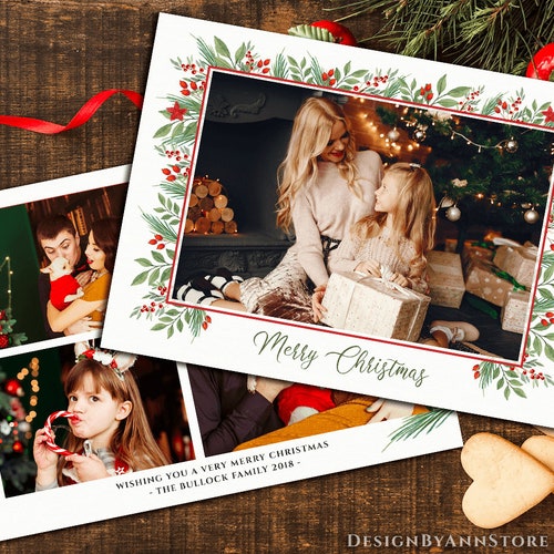 Christmas Card Templates for Photographers Christmas Photo Etsy Christmas Card Templates for Photographers Christmas Photo Etsy
