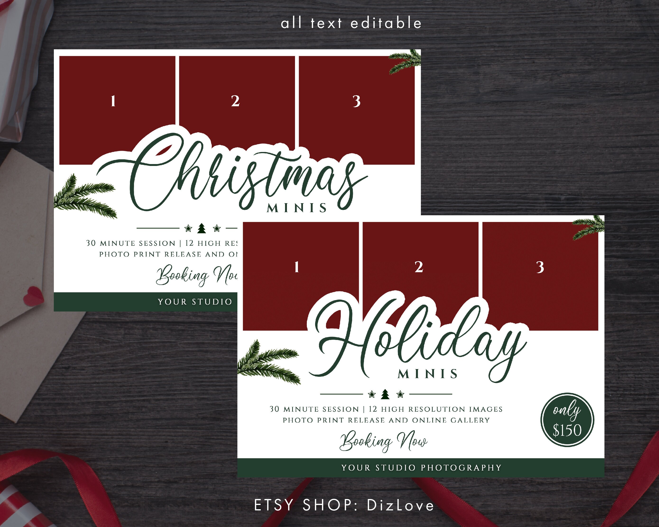 Christmas Mini Session Template, Tree Farm Minis Template,holiday Mini ...