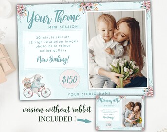 Easter Mini Session Template, Photography marketing template, Spring mini session template, Summer Session, marketing board, PW02 KN01