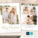 CANVA and PHOTOSHOP Christmas Card Template 5x7, photocard template, Happy Holiday card template,  for photographers CM03 ET54 