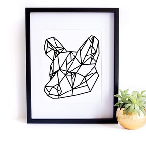 Geometric bear print, digital bear, bear, digital wall art, digital print, printable wall art, print, minimalist art, minimalist print