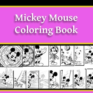 Mickey Mouse Coloring Book / Kids Coloring Pages / Printable Mickey Mouse