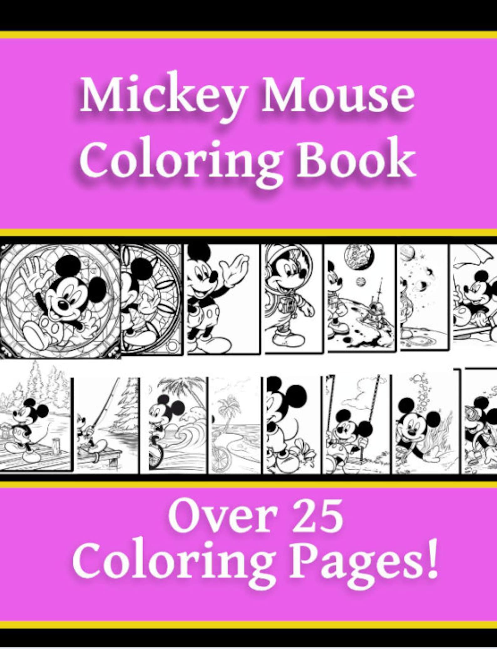Mickey Mouse Coloring Book / Kids Coloring Pages / Printable Mickey
