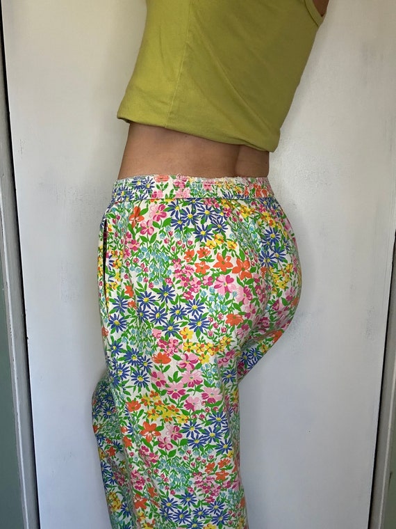 Vintage floral cotton pants - image 7