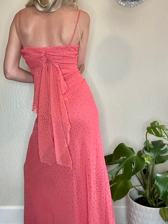 Vintage Y2K Illusion Embellished Gown