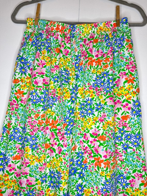 Vintage floral cotton pants - image 3