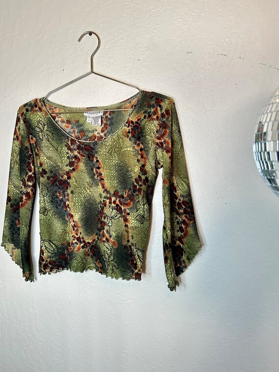 2000s Vintage Y2k Crop Top Fairy Grunge Crop Top
