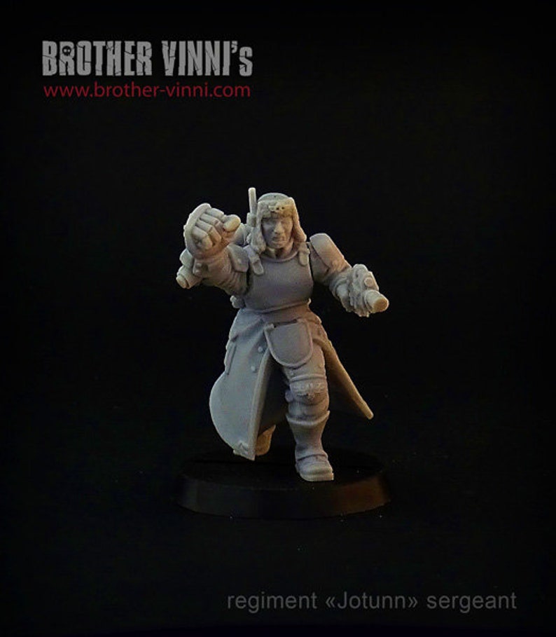 valhallans, warhammer 40k, 28mm miniature, warhammer 40k miniatures, astra militarum, imperial guard 40k, wargaming Jotun Sergeant