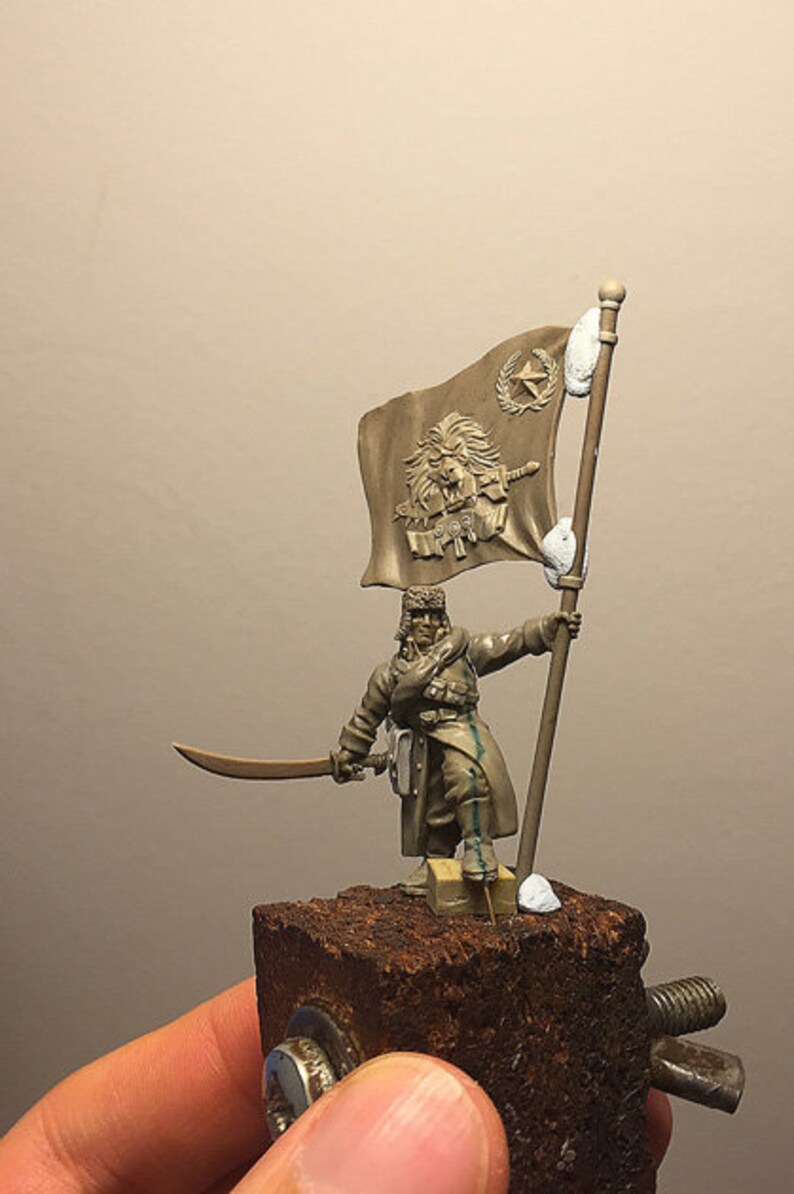 Valhallan Standard bearer warhammer 40k 28mm miniature Etsy