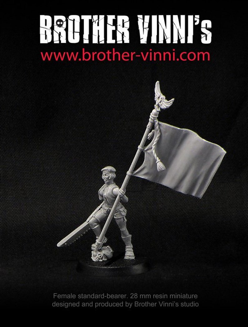 Female Standardbearer warhammer 40k 28mm miniature Etsy