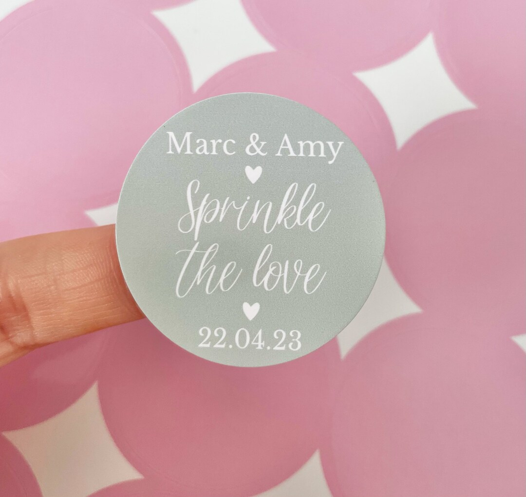 Sprinkle the Love Confetti Stickers Wedding Confetti Etsy UK