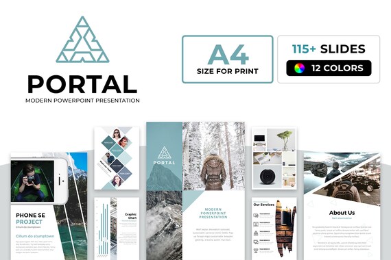 a4 portal modern powerpoint template modern powerpoint