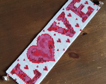 LOVE Peyote Bracelet