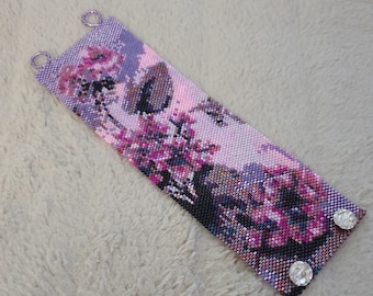 Blossom Beaded Peyote Cuff