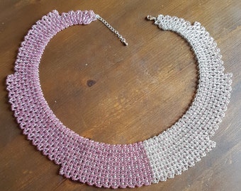 Embellished Netting Collar Necklace